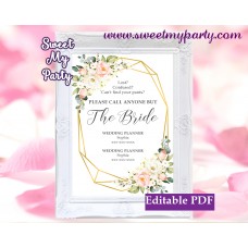 Geometric Call anyone but the Bride sign template, Floral Call anyone but the Bride sign template, (128) Geometric Call anyone but the Bride sign template, Floral Call anyone but the Bride sign template, (128)